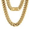 KRKC&CO Cuban Link Chain, 18K Gold Plated, Men's Gold Chain