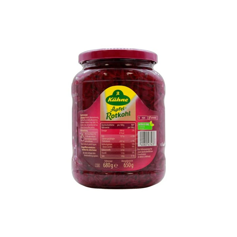 Kühne Apple Red Cabbage, Pack of 6 (6 x 650