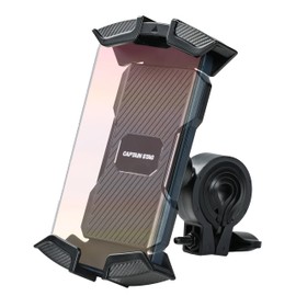 Captain Stag Y-7880 Bicycle Smartphone Holder Stand, Smartphone Holder, Easy Installation, Compatible with Many Models, Angle Adjustment, 360 Degree Rotation, Compatible with 0.6 - 1.2 inches (16 - 30