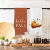 GWFSJYU Burnt Orange Hello Fall Hand Towels for Bathroom，Farmhouse Fall