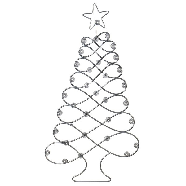 Red Co. Christmas Tree Card Holder Wall Mounted Decorative Rack