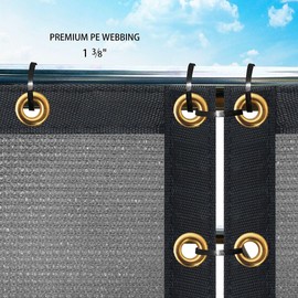 6' x 8' Grey Privacy Screen Fence Cover Panel Shade Cloth Fabric for Chain Link Fence Driveway Playground Yard Garden Farm UV Protection