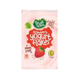 Strawberry Yogurt Flakes 3 Pack Bundle (15X18g Individual Bags) Fruit Bowl - Gluten Free Kids Snack with Real Fruit Pieces Coated in a Creamy Yogurt Flavoured Shell - Perfect for Lunchboxes