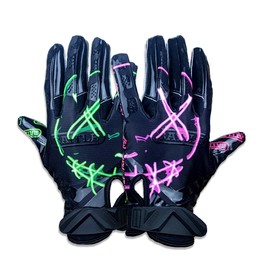 Battle Sports Nightmare 2.0 - Guantes de fútbol con receptor ancho, anti-adherencia, antideslizantes, talla grande para adultos