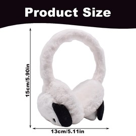 ZPSOSPZ Autumn And Winter Ladies Warm Ear Muffs, Anti-frostbite Windproof Ear Muffs, Super Soft And Comfortable Ear Muffs, White Animal Ear Muffs, Fluffy Warm And Cute Ear Muffs