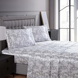 Beatrice Home Fashions 100% Luxury Satin Pillowcase 2 Pack, Queen 20x30 Inches, Marble