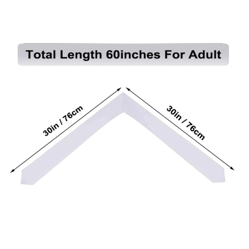 5 Pack 60in White Sublimation Blanks Plain Graduation Stole Scarf