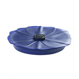 Charles Viancin - Poppy Pop Silicone Lid for Food Storage - 8''/20cm - Airtight Seal on Any Smooth Rim Surface - BPA-Free - Freezer, Refrigerator and Dishwasher Safe - Blue Night
