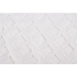 Love Cashmere Unisex Luxury 100% Cashmere Baby Blanket - White - hand made in Scotland RRP £160