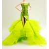 Handmade Cora Gu Classic Shimmery Lime One Shoulder Mermaid Gowns