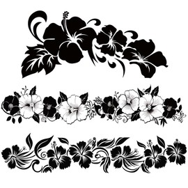 Artsure 6 Sheets Temporary Fake Tattoos For Men Adults Various Hibiscus Hawaiian Tropical Flowers Temporary Fake Tattoo For Women Neck Arm Chest For Woman 3 7 X 3 7 Inch
