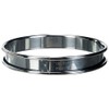 De Buyer Circular Tart Frame with Rolled Edge, Stainless Steel,