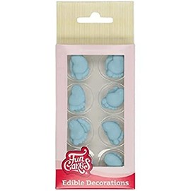 FunCakes Sugar Decorations Baby Feet Blue Set/16