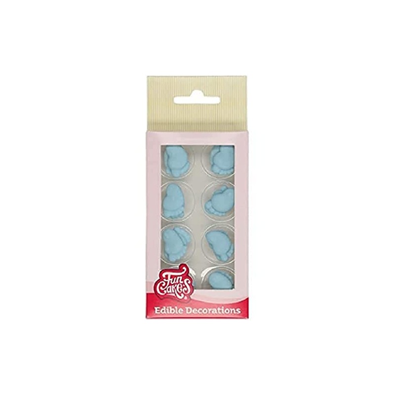 FunCakes Sugar Decorations Baby Feet Blue Set/16