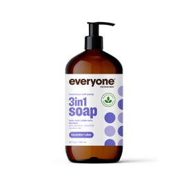 Everyone 3-in-1 Soap, Body Wash, Bubble Bath, Shampoo, 32 Ounce (Pack of 1), Lavender and Aloe, made with Essential Oils for Men and Women