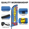 Crawfish Advertising Swooper Flag Banners, Crawfish Feather Flags with Pole