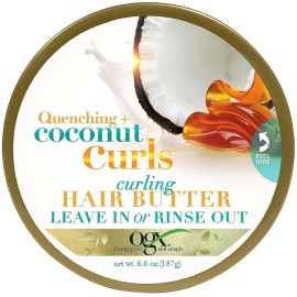 OGX Quenching + Coconut Curls Curling Hair Butter 6.60 oz (Pack of 4)