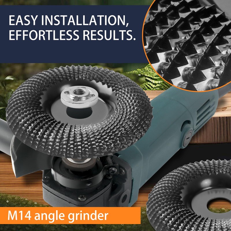 Pomsare 125mm Angle Grinder Discs for Wood Carving, 2PCS Flap