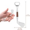 Golf Club Bottle Opener,Material Zinc Alloy,Solid Wood Grip,Novelty Gifts For