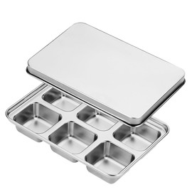 Ice Cube Mold Ice for Freezer Ice Cube Tray with Lid Metal Ice Cube Tray Freezer Ice Mold Sphere Ice Molds Bourbon Ice Maker Ice Cube Maker Baby Chocolate Stainless Steel Household