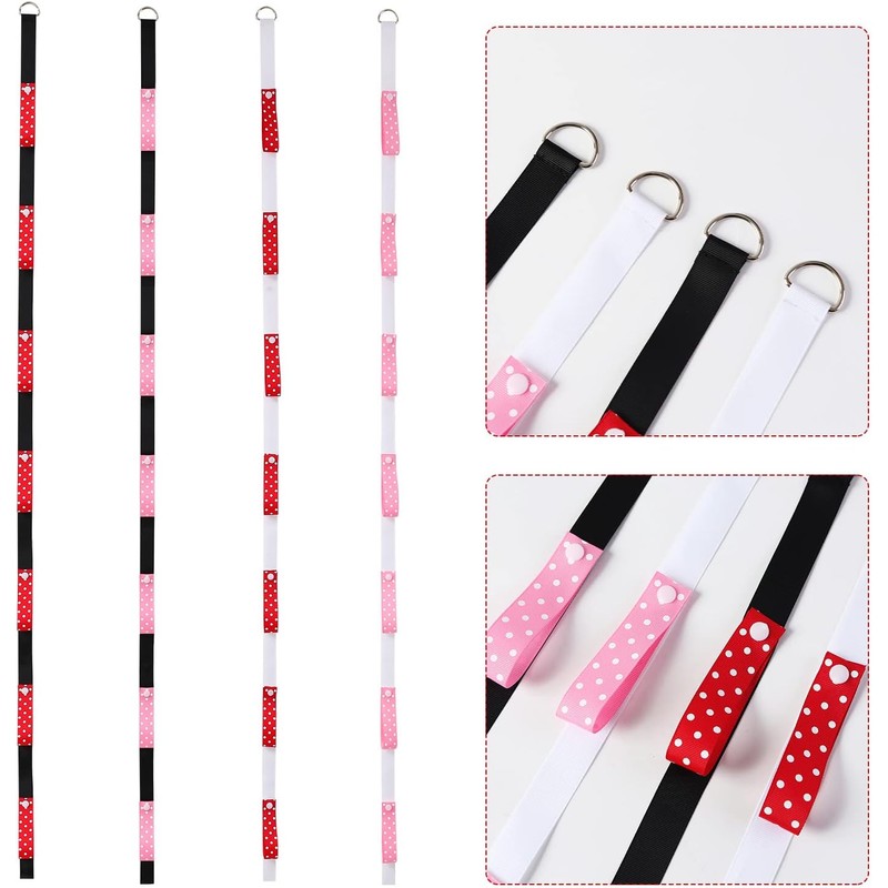 Nuolich 4Pcs Mouse Ears Headband Holder Polka Dot Vertical Organizer