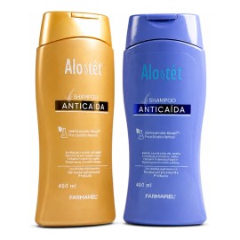 Kit 2 Pack Shampoo Alostet: Shampoo Anticaída Acelerador De Crecimiento De Cabello