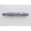 Faship Gorgeous Lavender CZ Crystal floral Hair Barrette Clip