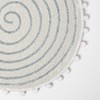 Homescapes Spiral Pattern Bath Mat Tufted with Pom Poms Round