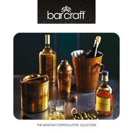 BarCraft Luxury Stainless Steel Cocktail Shaker, 700 ml (1.25 pts) - Iridescent Copper Finish
