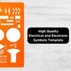 Template for Technical Drawing Electronic Electrical Symbols Used on Plans