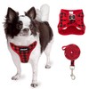 CHERPET Puppy Harness and Leash Set - Plaid Cute Adjustable