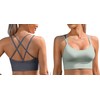 Sykooria Workout Bras for Women Criss Cross Gym Sets Padded