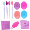 PACKOVE 1 Set Double Sided Silicone Facial Cleaning Tools with