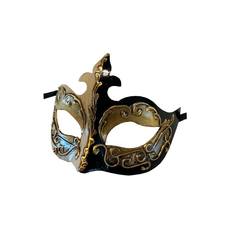 LannaKind Handmade Venetian Mask Eye Mask Colombina for Men and
