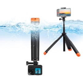 Zunate Palo Selfie Flotante 4 en 1, Soporte para Trípode con Agarre Manual, monopié, Resistente Al Agua, para Cámaras de Acción como Trípode Flotante, Soporte para Trípode con Agarre