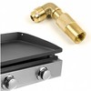 Wzenclave Propane Elbow Adapter for Blackstone, Brass 3/8" Male Flare