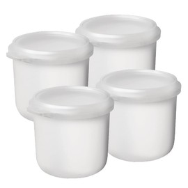 Doshisha Ice Cup SS Size HS-B4SS | Set of 4 with Lids | Diameter 2.4 inches (60 mm) | Compatible with DHCI-B4WH