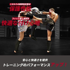 RDX Shin Guard, EMMAA FIGMMA Certified Product, Leg Guard, Kickboxing, Muay Thai, Martial Arts, Kick, Practice, Legers, Knee Shin, Protection, Adult, Men's, Women's, Genuine Japanese Product (Blue, M)