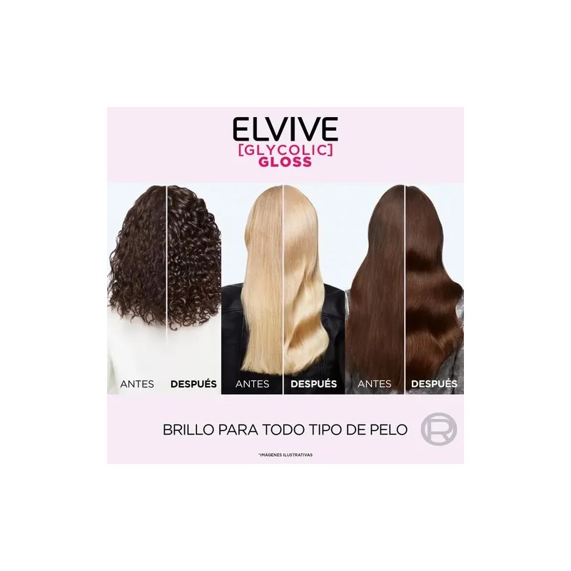 Crema Para Peinar Glycolic Gloss Ácido Glicólico Elvive