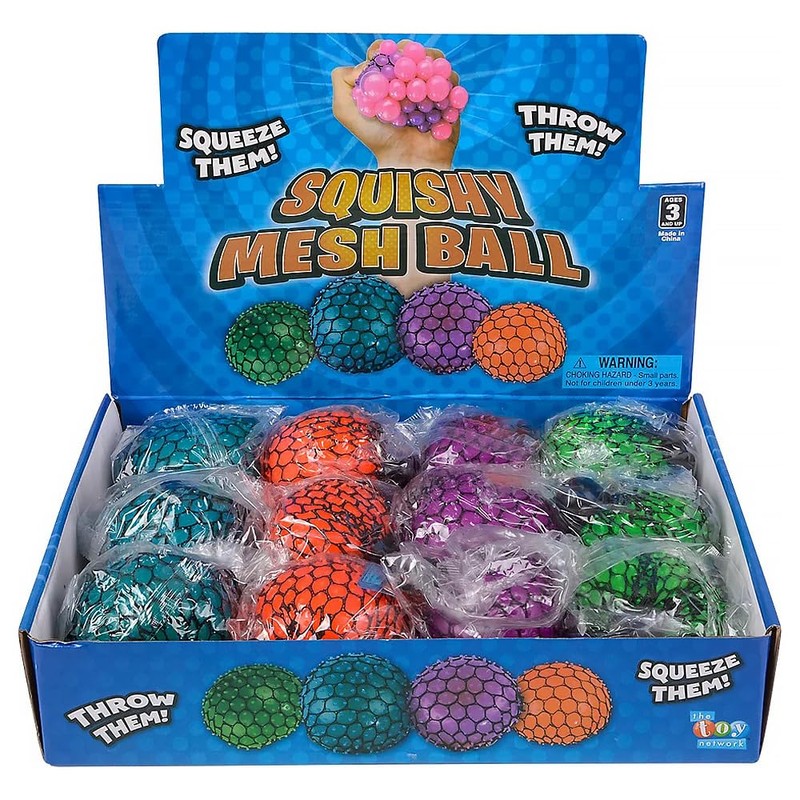 Rhode Island Novelty 3 Inch Neon Mesh Squeeze Ball, One