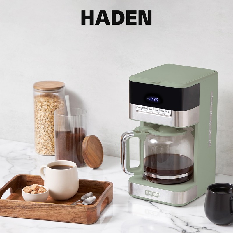 Haden Coffee Machine, 12-Cup Programmable Drip Coffee Maker with Auto