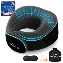 Teemour Neck Pillow Aeroplane Ideal for Travel by Plane, Car, Train (Grey)