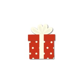 Roeda Brighten Your Life 37012r Red and White Package Open Stock Winter Christmas Magnet