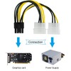 TECHZOCO 15cm 8 Pin PCIe to 4 Pin Molex Power