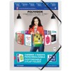 Elba Polyvision elastic folder with three flaps - clear
