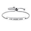 SOUSYOKYOSAM Live Laugh Love Expandable Bracelets for Women Inspirational Jewelry