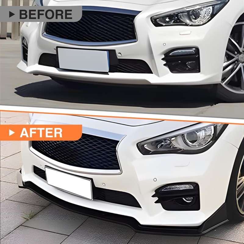 JTFF Front Bumper Spoiler Lip Compatible with 2014-2017 Infiniti Q50