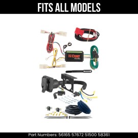 Curt For 06-12 Toyota RAV4 7 Pin Trailer Wiring Plug Fits All Models Curt 7 Prong Kit