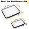 NYTGAH 2PCS Clear Hard Shell Zipper Case for Organizing,Waterproof Plastic