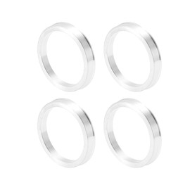 INFINAUTO Car Wheel Hub Centric Rings OD 68.1mm to ID 57.1mm Wheels Center Shaft Shock Absorbing Hubrings Aluminum Alloy Silver Tone Durable